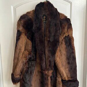 Elegant Vintage Polo Norte Rabbit Fur Coat - Full Length